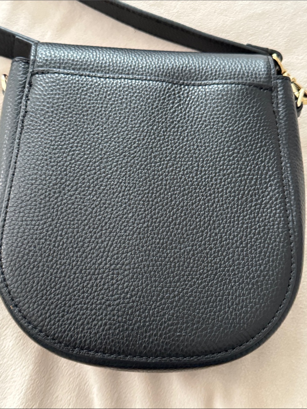 Bandolier Black Pebbled Leather Crossbody Bag - Picture 5 of 9
